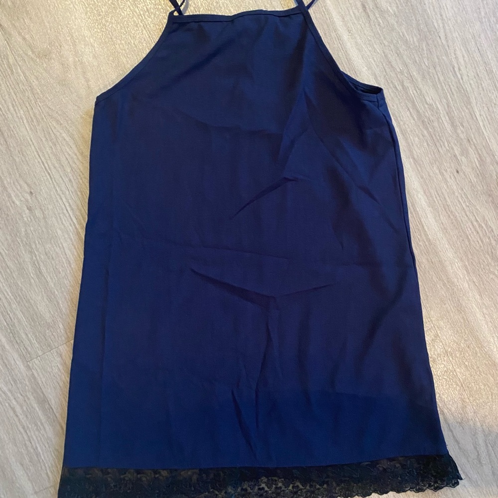 Navy Mini Dress with Lace